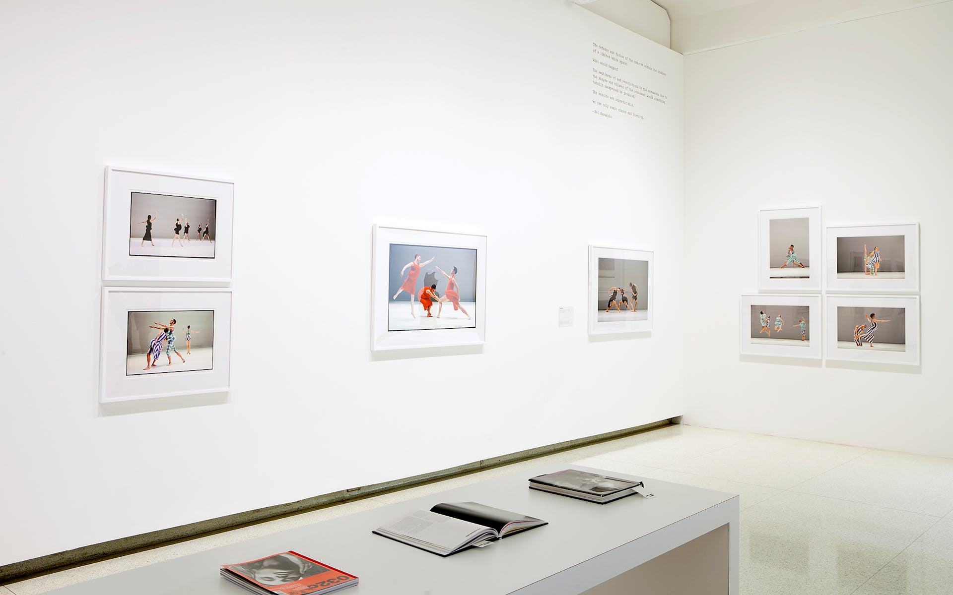 Installation view of the exhibition Dance Works III: Merce Cunningham / Rei Kawakubo, 2012