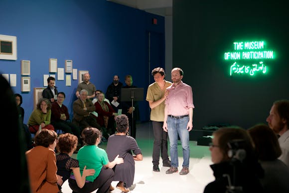 Opening of the exhibition, The Museum of Non Participation, 2013