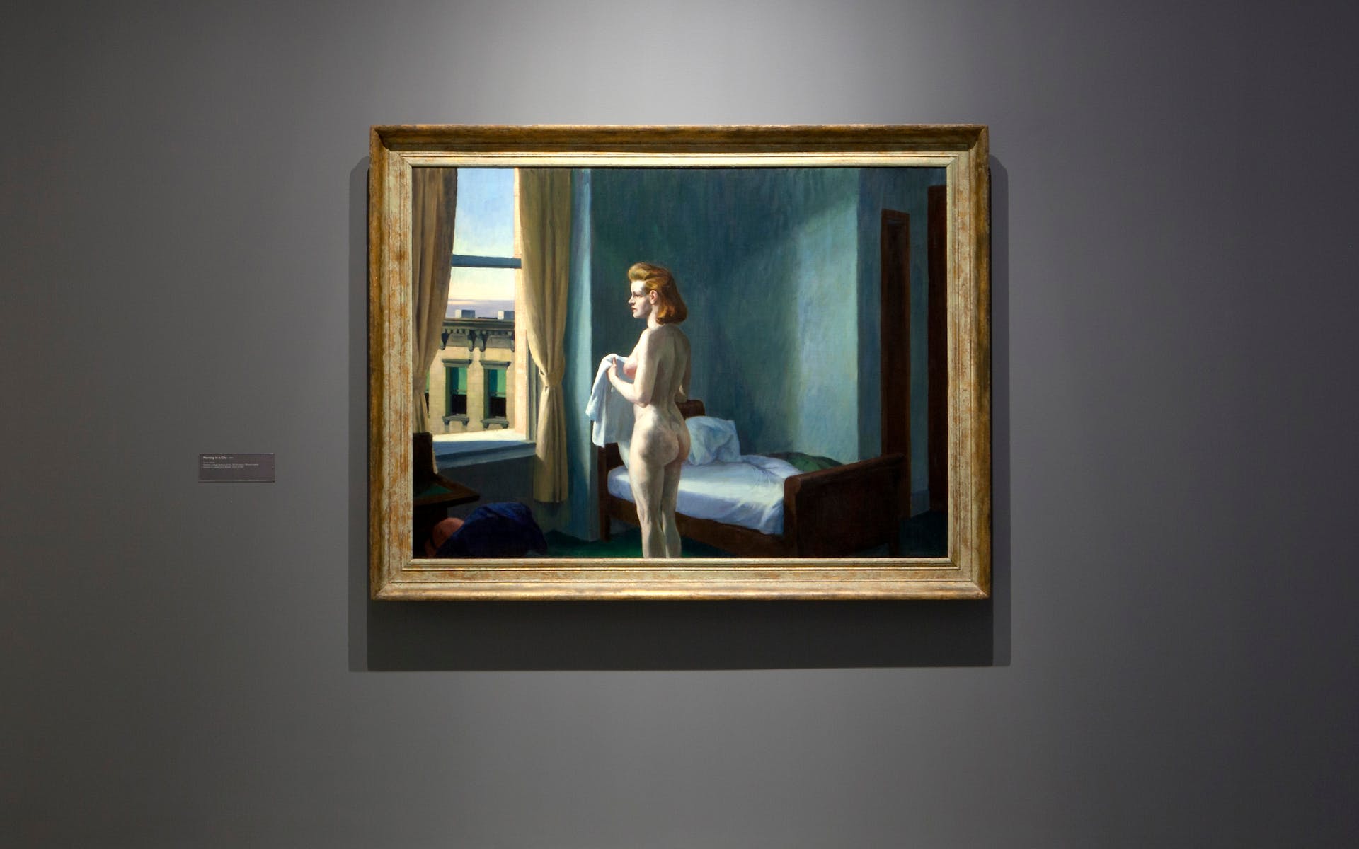 View of the exhibition Hopper Drawing: A Painter’s Process, 2014; Edward Hopper, Morning in a City, 1944