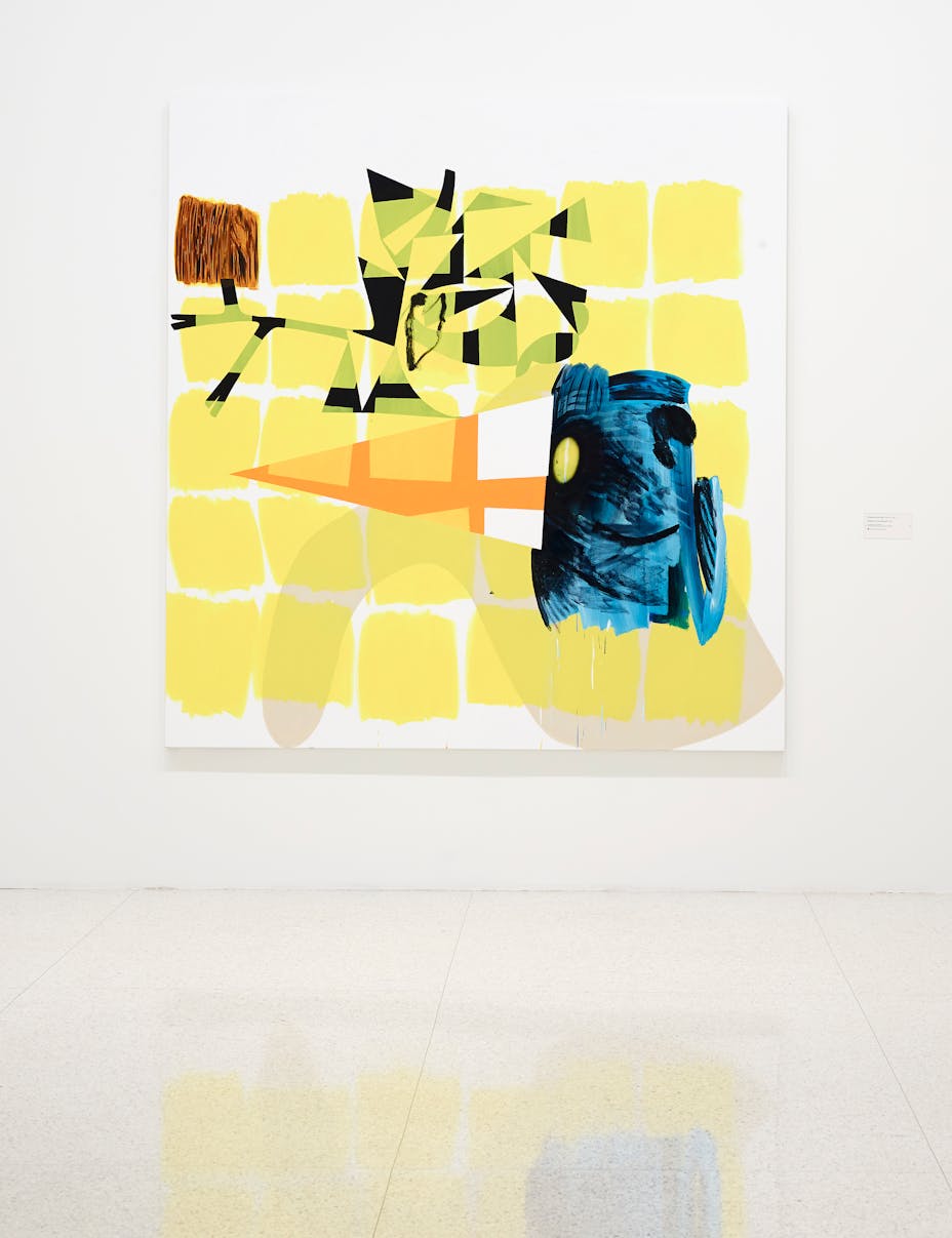 View of the exhibition 75 Gifts for 75 Years, 2015; Charline Von Heyl, Children's Encyclopedia, 2014