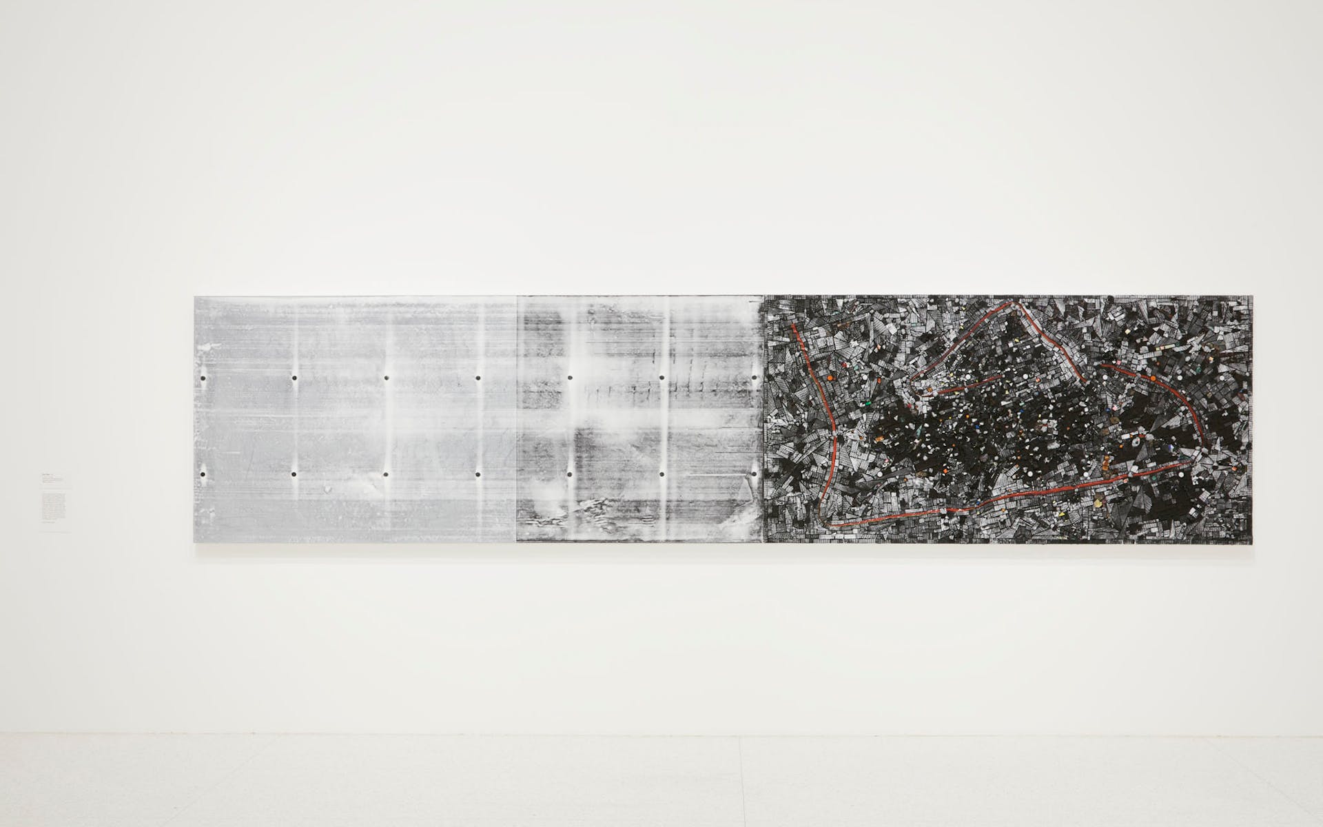 View of the exhibition Jack Whitten: Five Decades of Painting, 2015; Jack Whitten, Soul Map, 2015