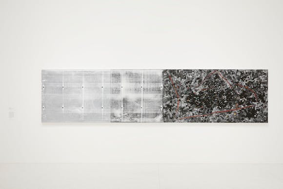View of the exhibition Jack Whitten: Five Decades of Painting, 2015; Jack Whitten, Soul Map, 2015