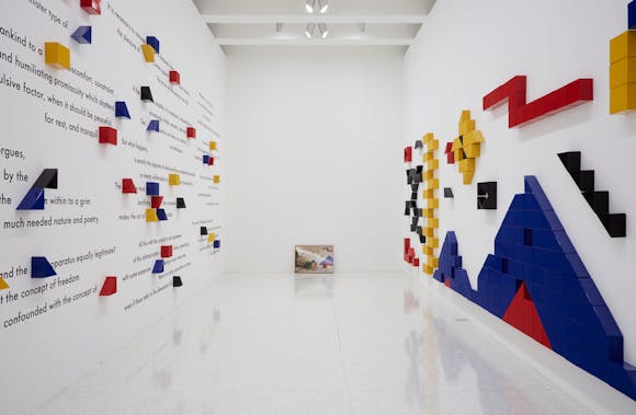 View of the exhibition Question the Wall Itself, 2016; Jonathas de Andrade, Nostalgia, Sentimento de Classe (Nostalgia, a Class Sentiment), 2012 (Photo: Gene Pittman, ©Walker Art Center)