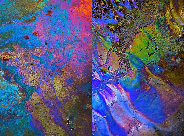 Gradient -- iridescence -- Leptothrix discophora