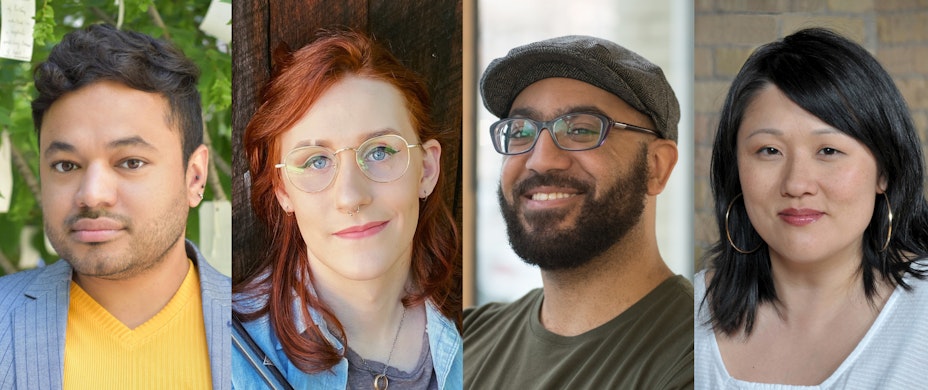 Grid of four portraits