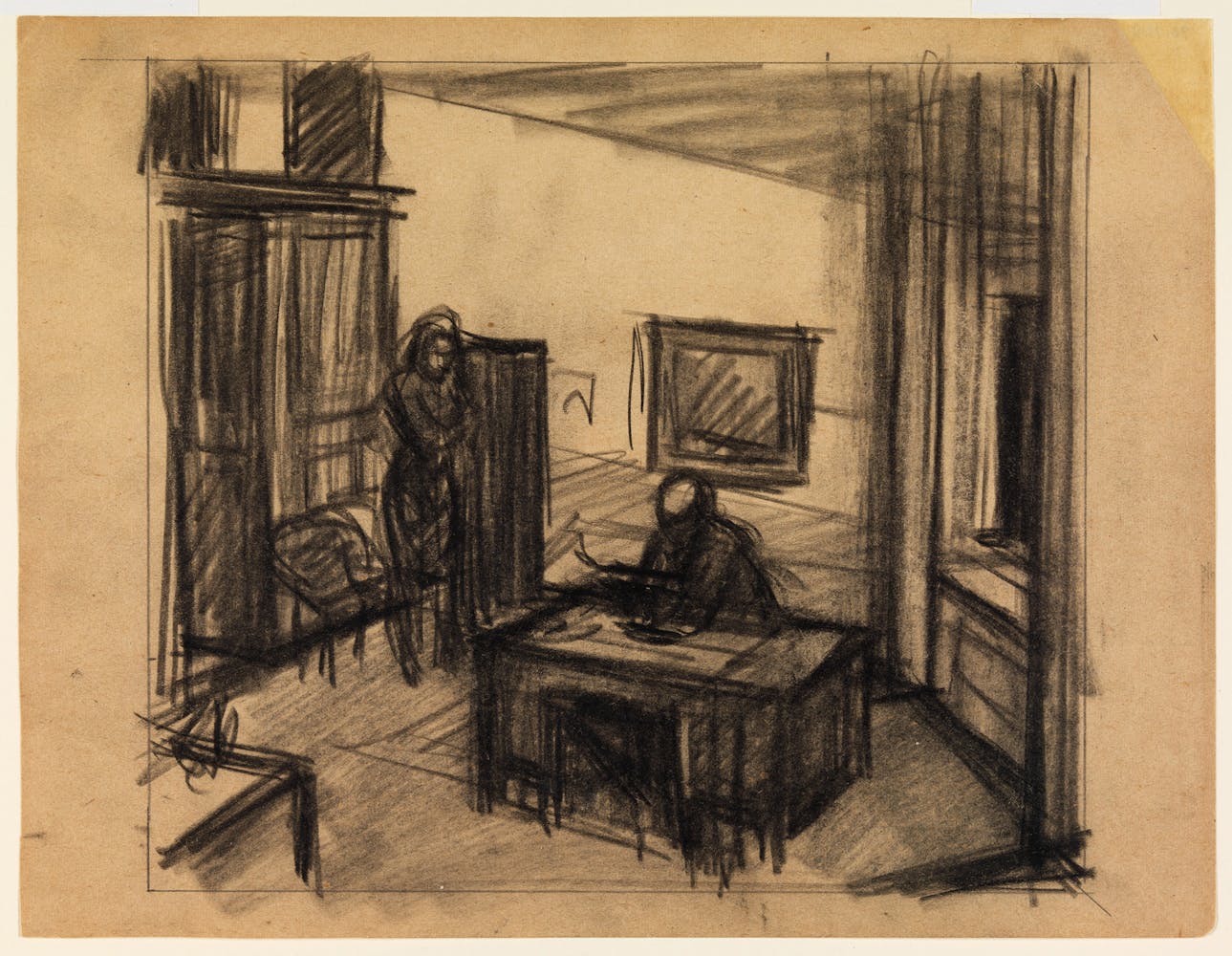 Edward Hopper, Study for Office at Night, 1940