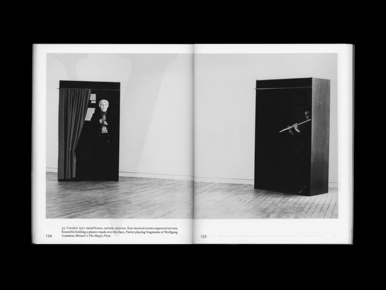 Spread of a book with pictures of artwork.