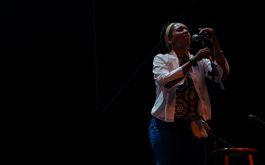 woman singing