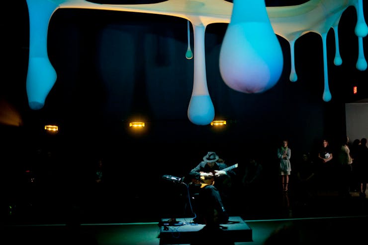 Elliott Sharp performs in Dance Works II: Merce Cunningham / Ernesto Neto