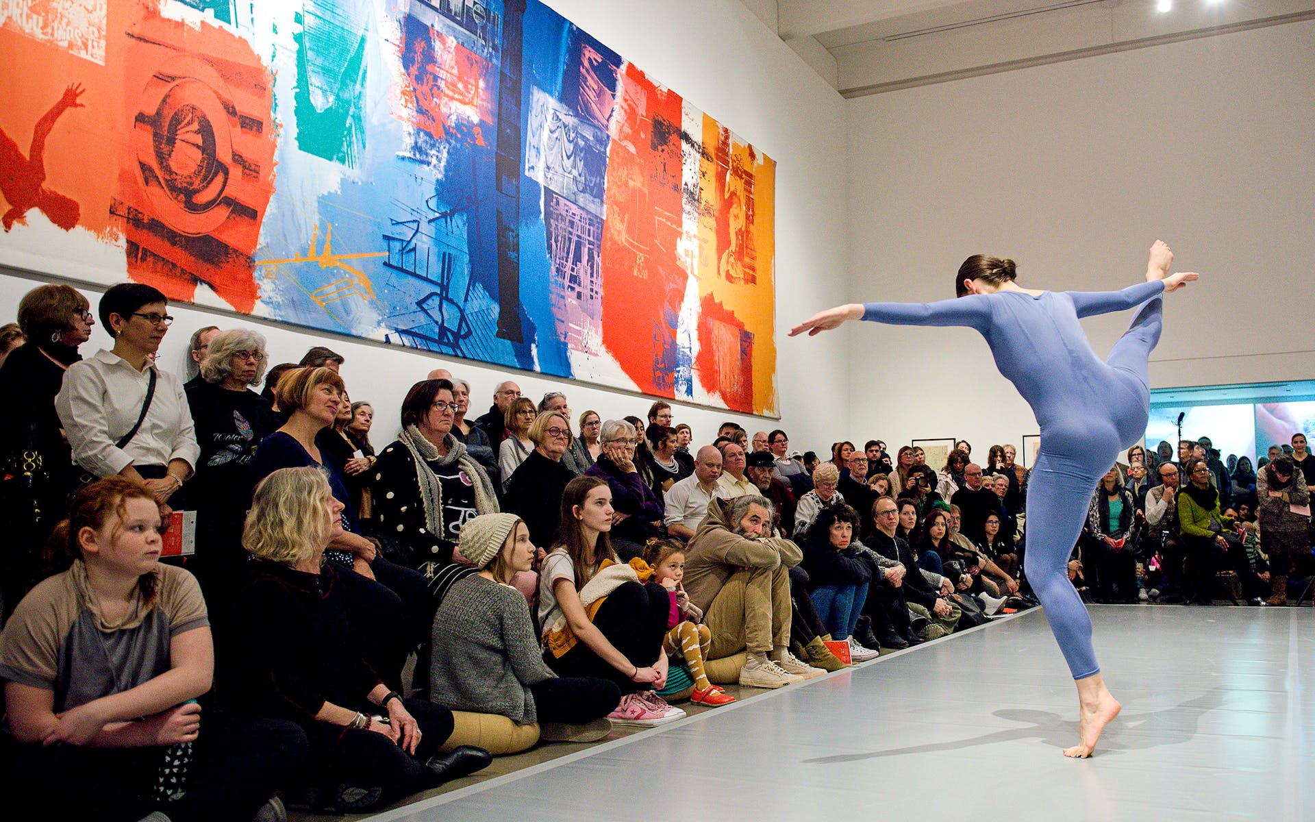 View of the exhibition Merce Cunningham: Common Time, 2017; Merce Cunningham's Events, 2017 (Photo: Anna Fink, ©Walker Art Center)