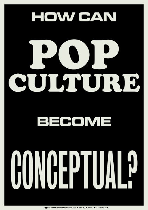 How can pop culture become conceptual?