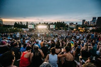 Crowd at Rock the Garden concert