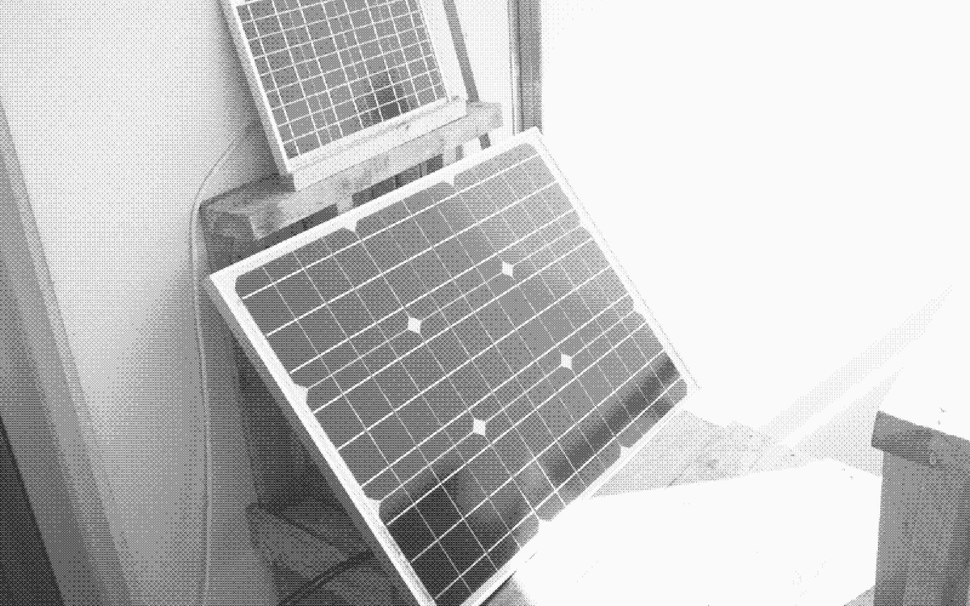 solar panel on porch