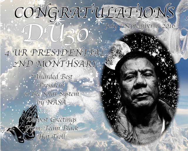 Rodrigo Duterte DU30 death banner