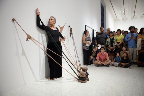 Senga Nengudi, Untitled (RSVP), 2013; part of the exhibition Radical Presence: Black Performance in Contemporary Art, 2014