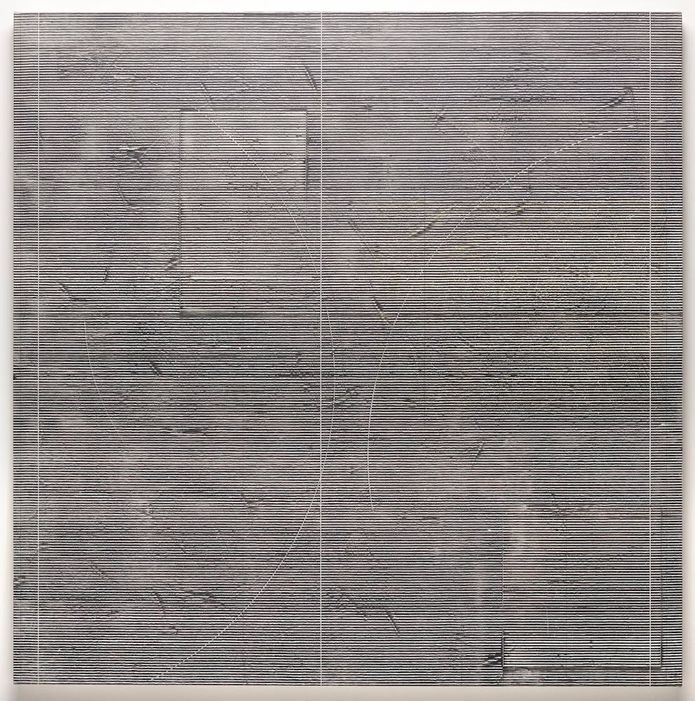 Painting of black lines.