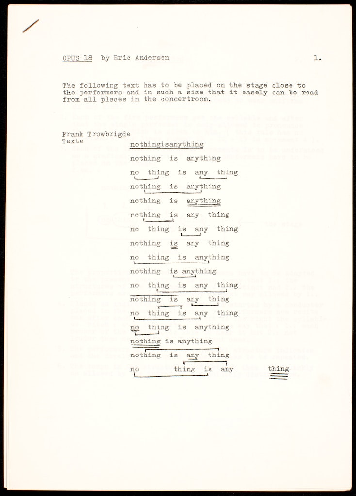 A script with a staple at the top left corner.