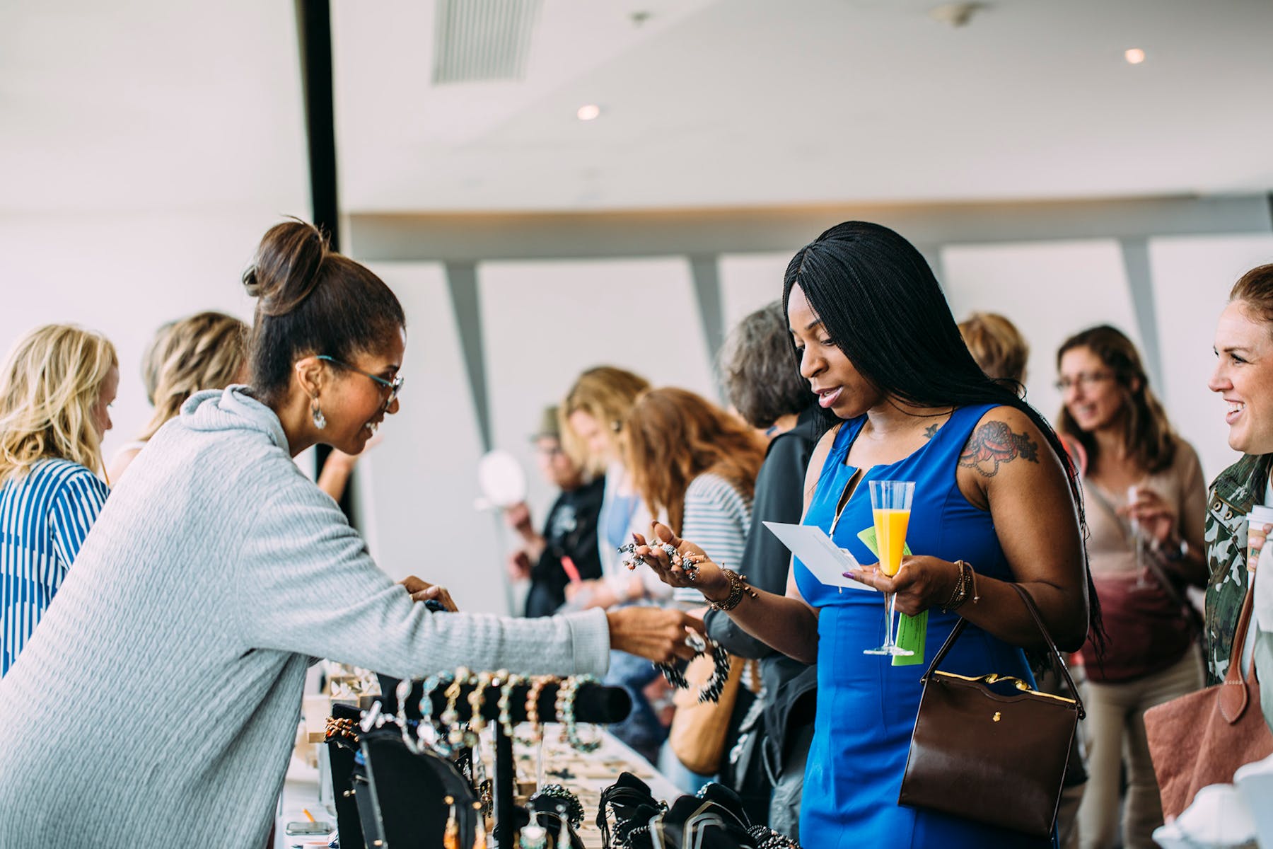 Members and Makers at the Jewelry and Accessory Makers Mart.